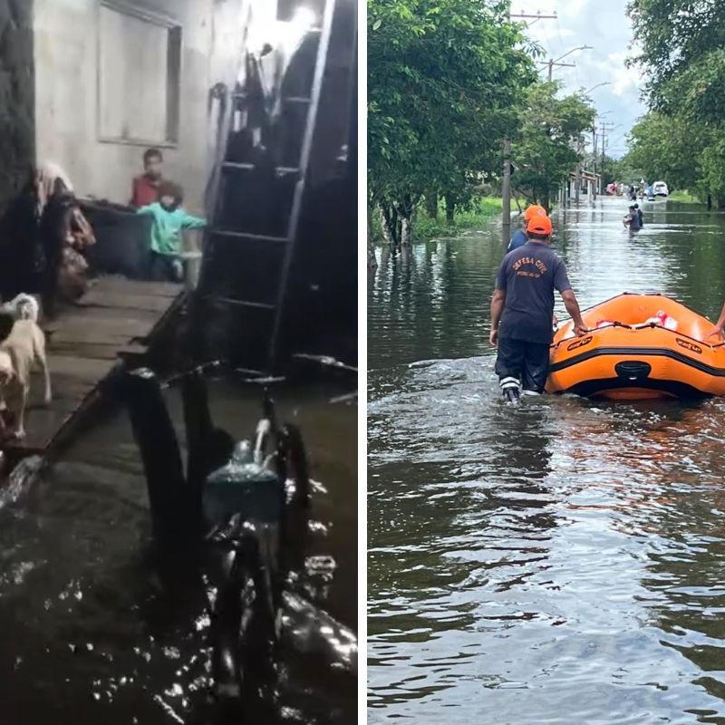 Cidade teve alagamentos e várias outras ocorrências por conta das chuvas