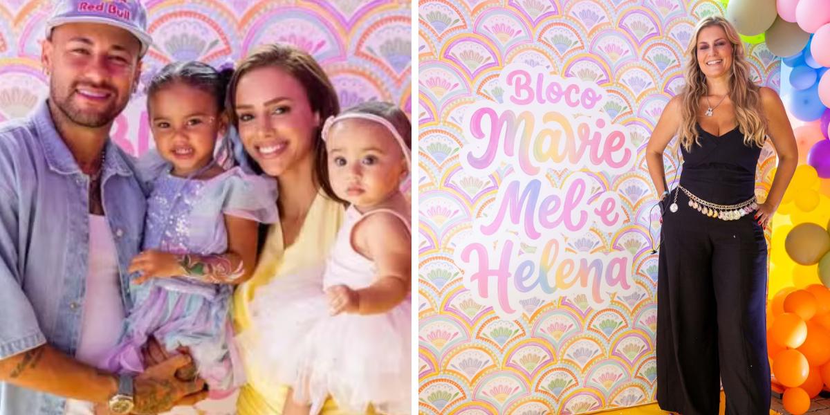 Essa foi a primeira vez que Flávia (à dir.) realizou uma festa na mansão do jogador