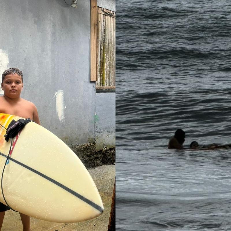 Menino de 10 anos ajuda a salvar casal de afogamento em praia do litoral de SP; VÍDEO