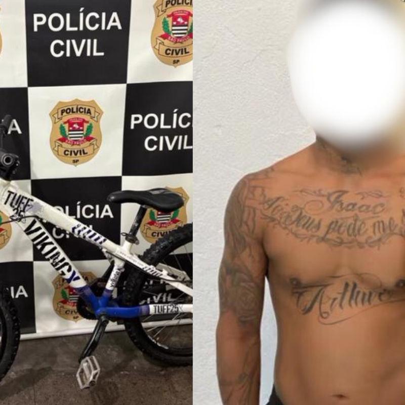 Homem é preso em flagrante ao tentar vender bicicleta furtada por R$ 600 em Santos