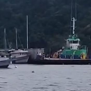 A Balsa FB-MF25 arrastou embarcações de pequeno porte na travessia Guarujá-Bertioga, na quinta-feira (26), por volta de 15h30, quando se deslocava para realizar manutenção programada sem usuários sob condições de mar agitado e fortes rajadas de vento