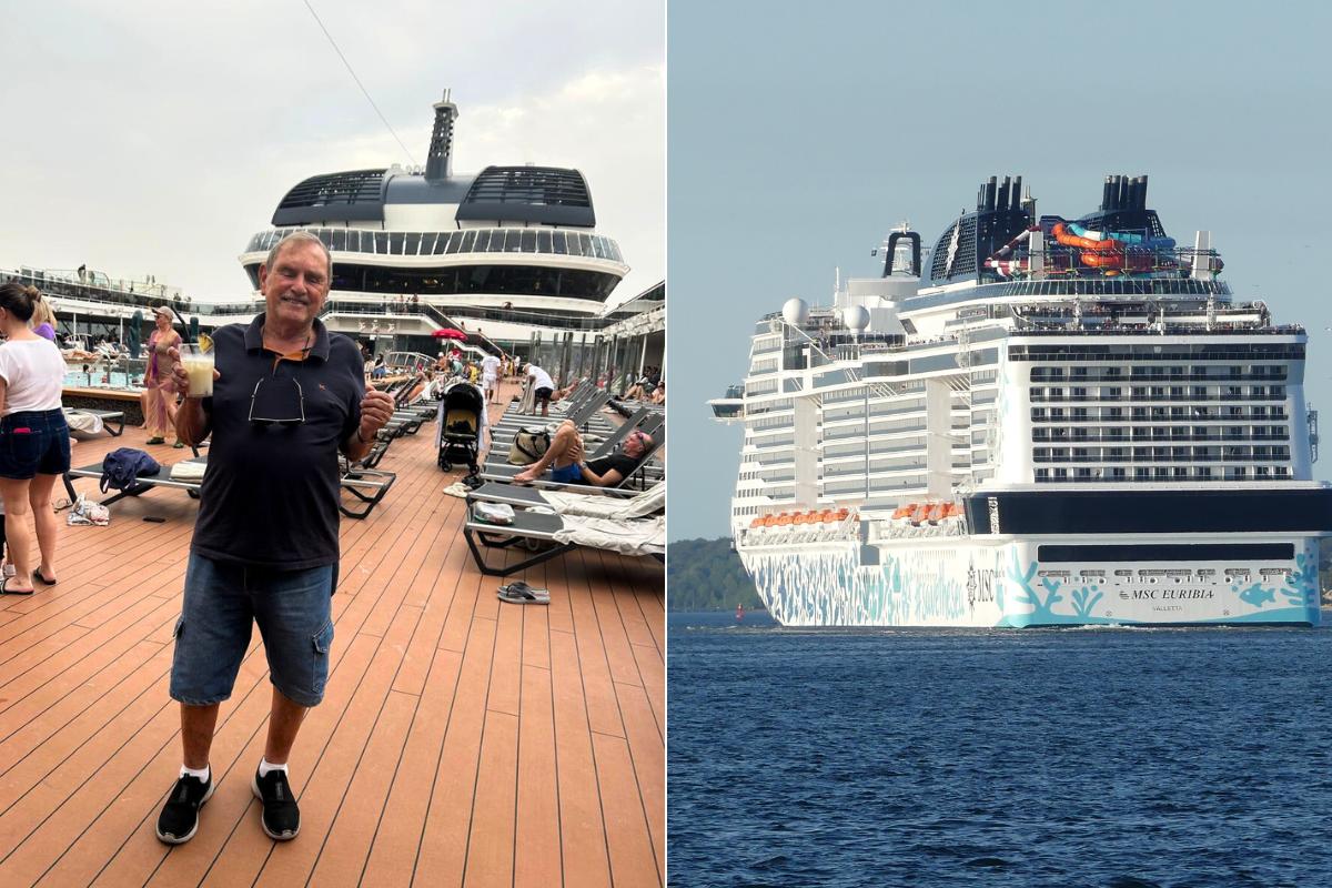 O bancário aposentado está a bordo, e o navio permanece atracado em Dubai com todas as atividades internas funcionando