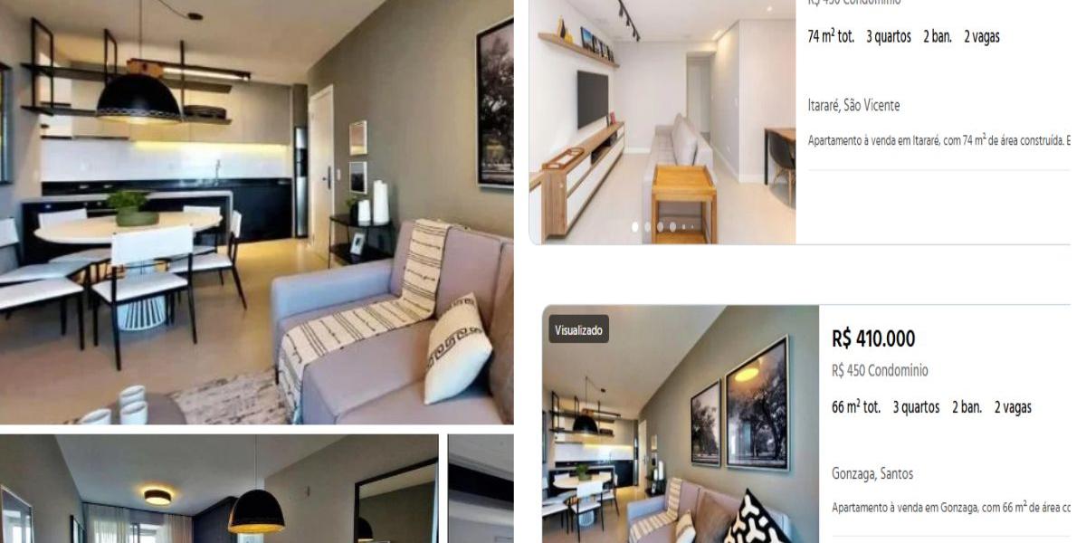 Casos têm sido registrados em Santos, Praia Grande, Guarujá e outras cidades da região; orientação é verificar número do CRECI e desconfiar de valores muito baixos.