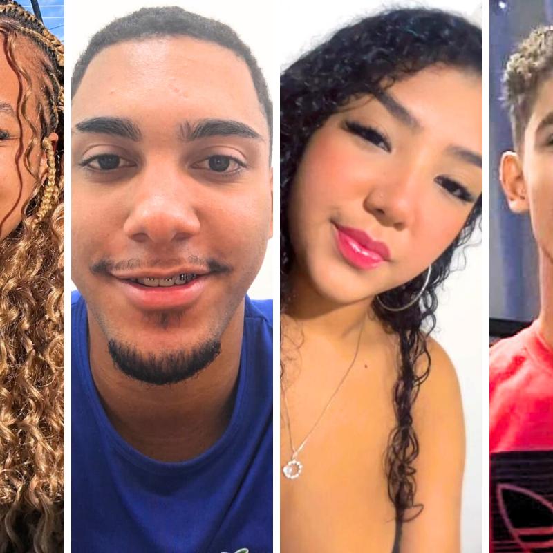Leoah, Murilo, Letícia e Lucas, todos com 18 anos