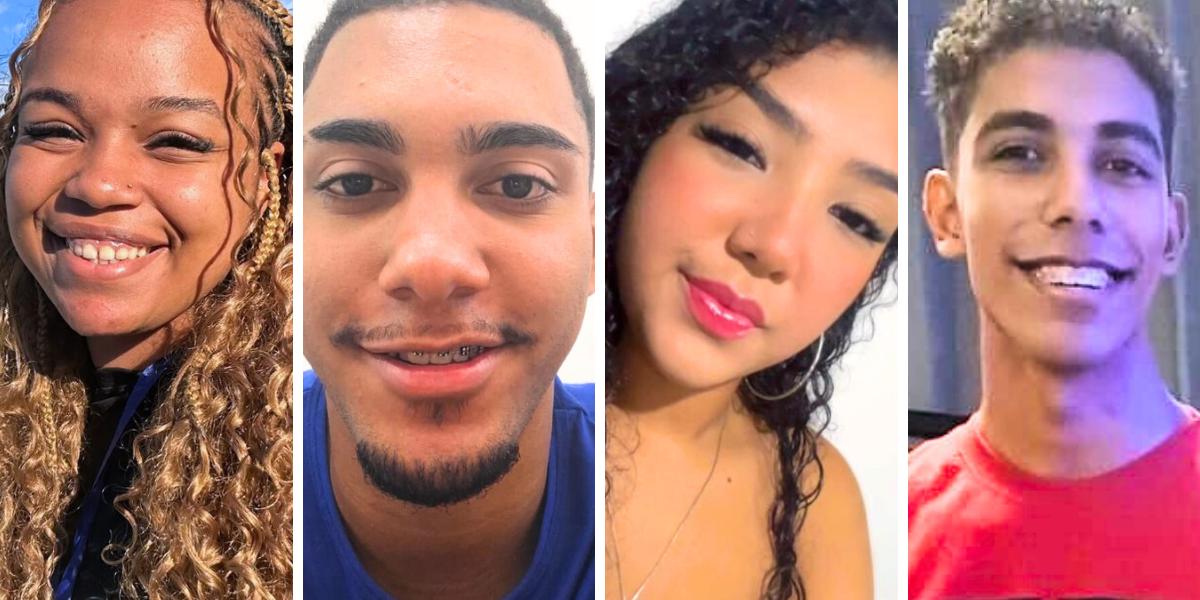 Leoah, Murilo, Letícia e Lucas, todos com 18 anos