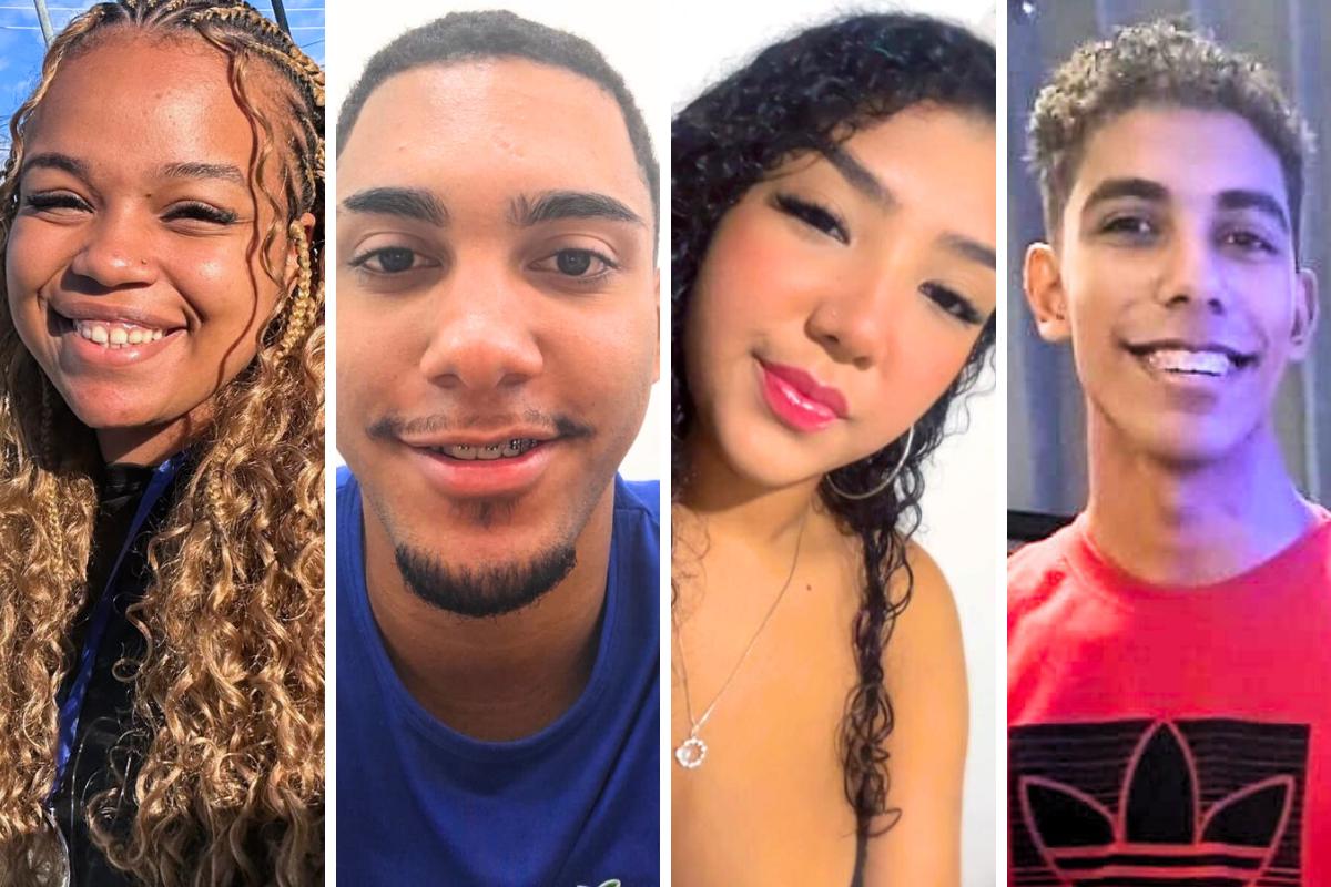 Leoah, Murilo, Letícia e Lucas, todos com 18 anos