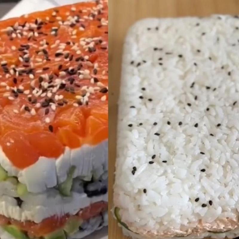 A montagem é feita em camadas, resultando em um prato bonito, cremoso e perfeito para servir em um jantar especial