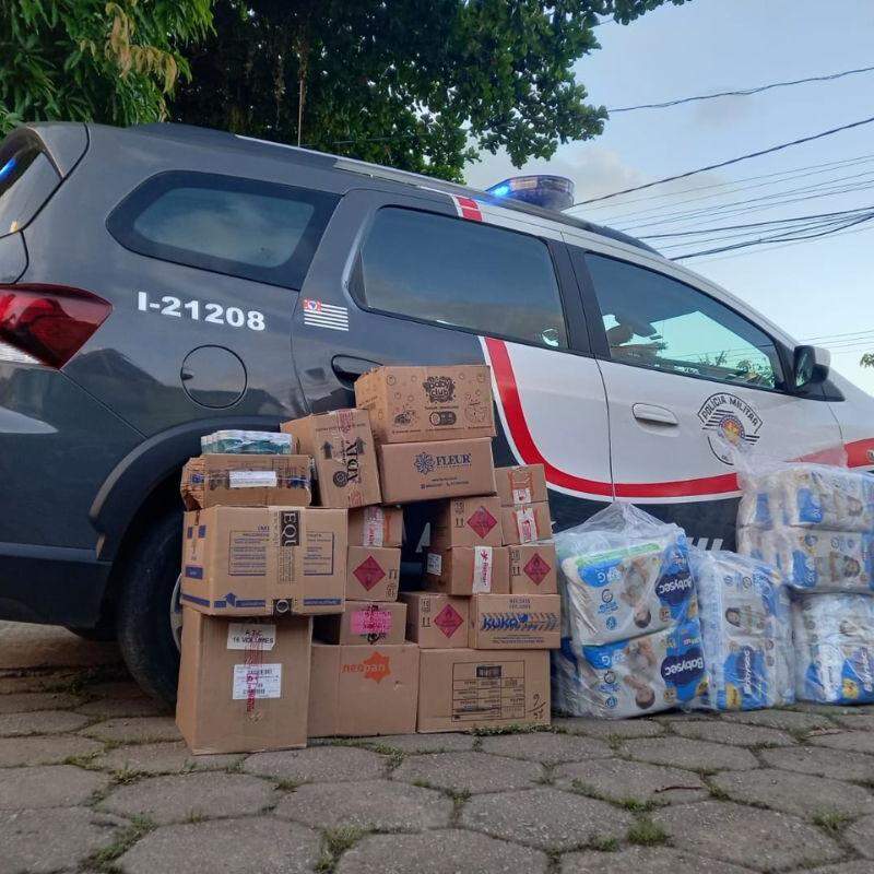 Carga roubada em Vicente de Carvalho foi recuperada por PMs do 21° BPM/I