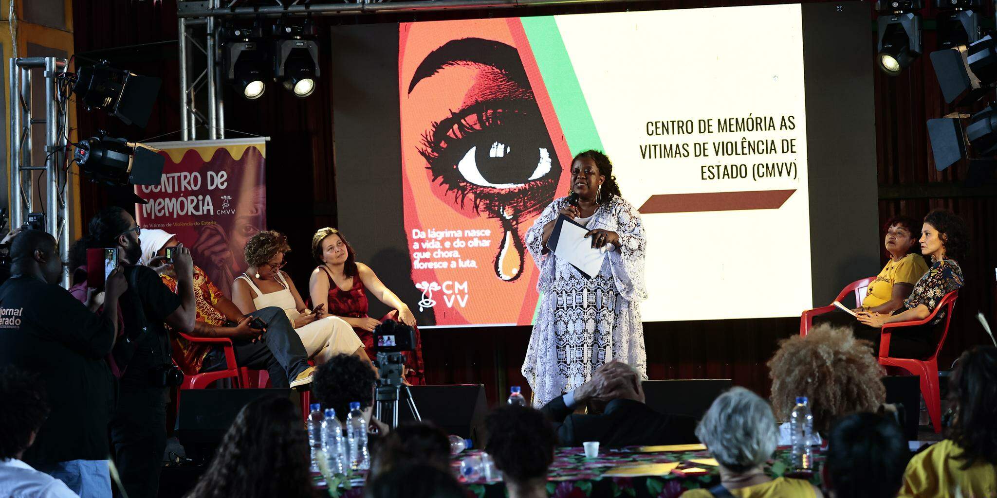 Ministra dos Direitos Humanos e da Cidadania, Macaé Evaristo, esteve presente ao lançamento do projeto