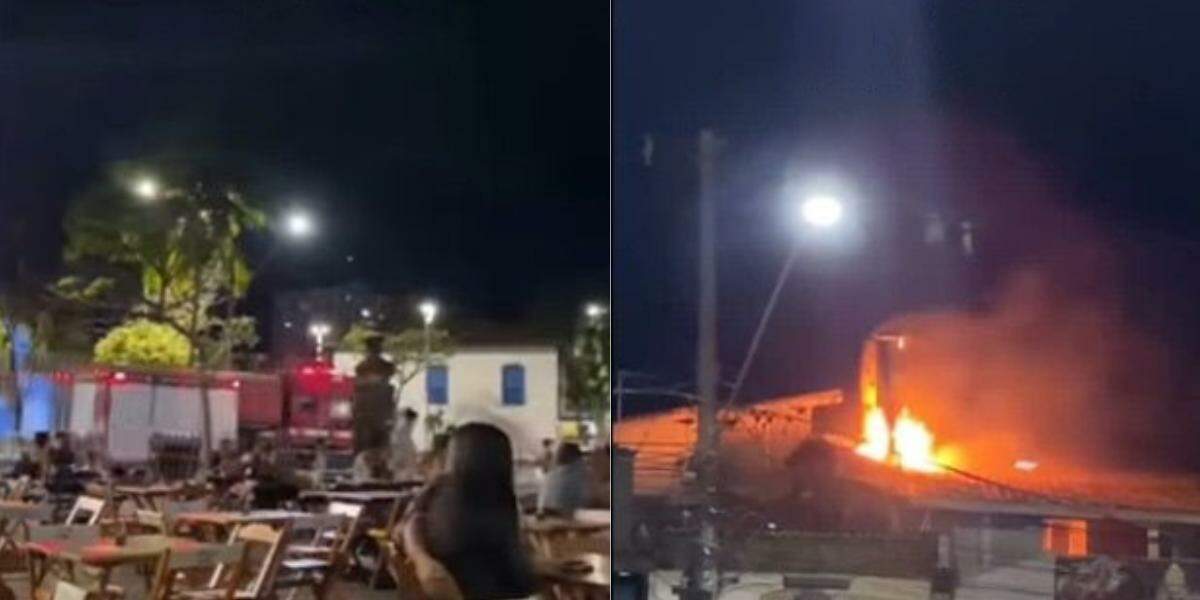 Incêndio atinge restaurante em Avenida Central em Itanhaém, litoral de São Paulo