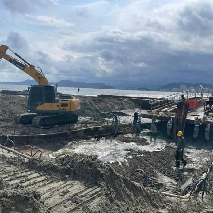 Obras envolvem a construção de dez metros de acesso de concreto em ambos os lados
