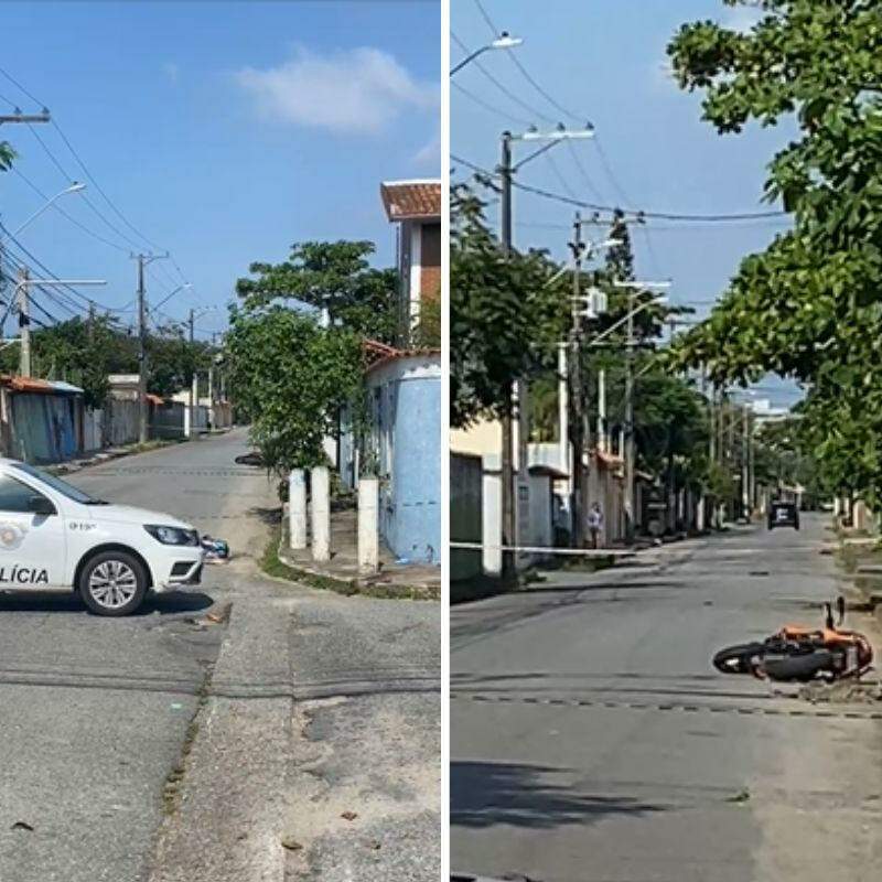 Acidente aconteceu na Avenida Rogê Ferreira, no bairro Suarão, em Itanhaém