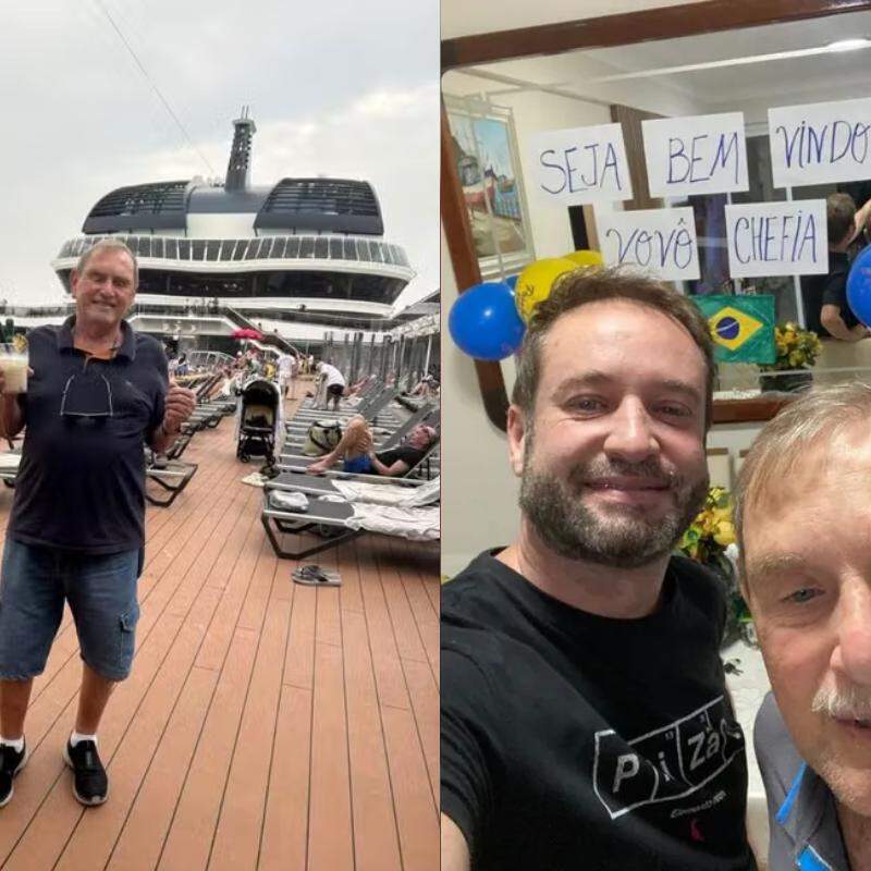 Paulo Vasquez Alvarez foi recebido pela família após voltar do cruzeiro