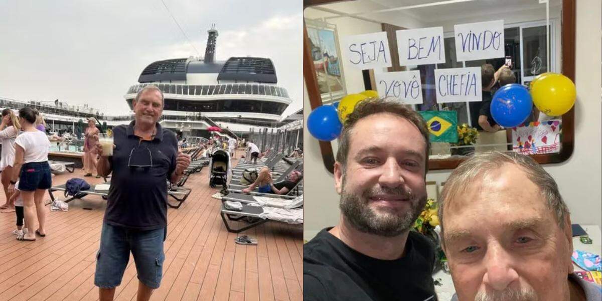 Paulo Vasquez Alvarez foi recebido pela família após voltar do cruzeiro