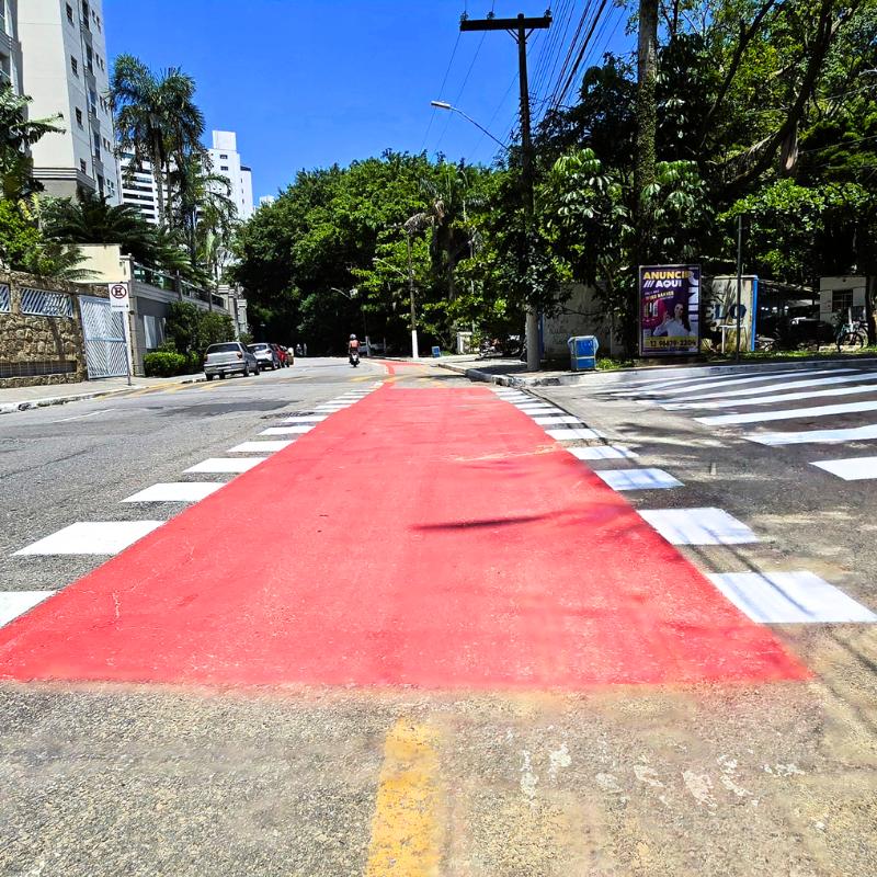 A ciclofaixa da região já havia passado por revitalização em fevereiro, com a renovação da pintura