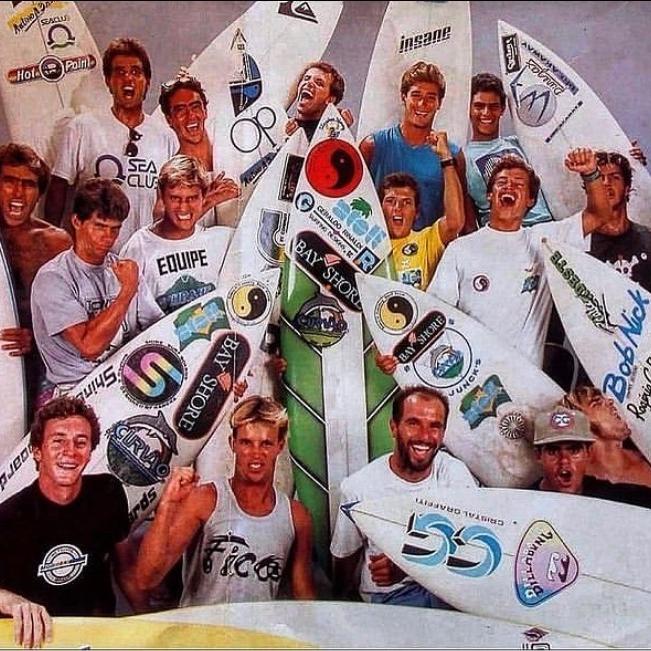 Em imagem para a história, os primeiros Top 16 do Brasil, Revista Surfer, em 1987