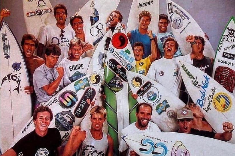 Em imagem para a história, os primeiros Top 16 do Brasil, Revista Surfer, em 1987