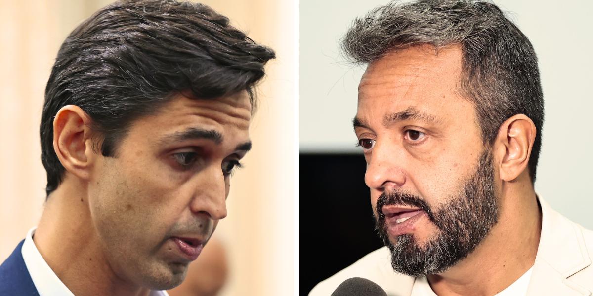 Rui De Rosis Junior (à esq.) questionou práticas de admissão; Rafael Leal (à dir.) declarou que contratos são registrados