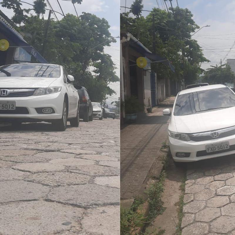 Morador relata cheiro de gás, alagamentos e transtornos após obras da Sabesp em rua de São Vicente