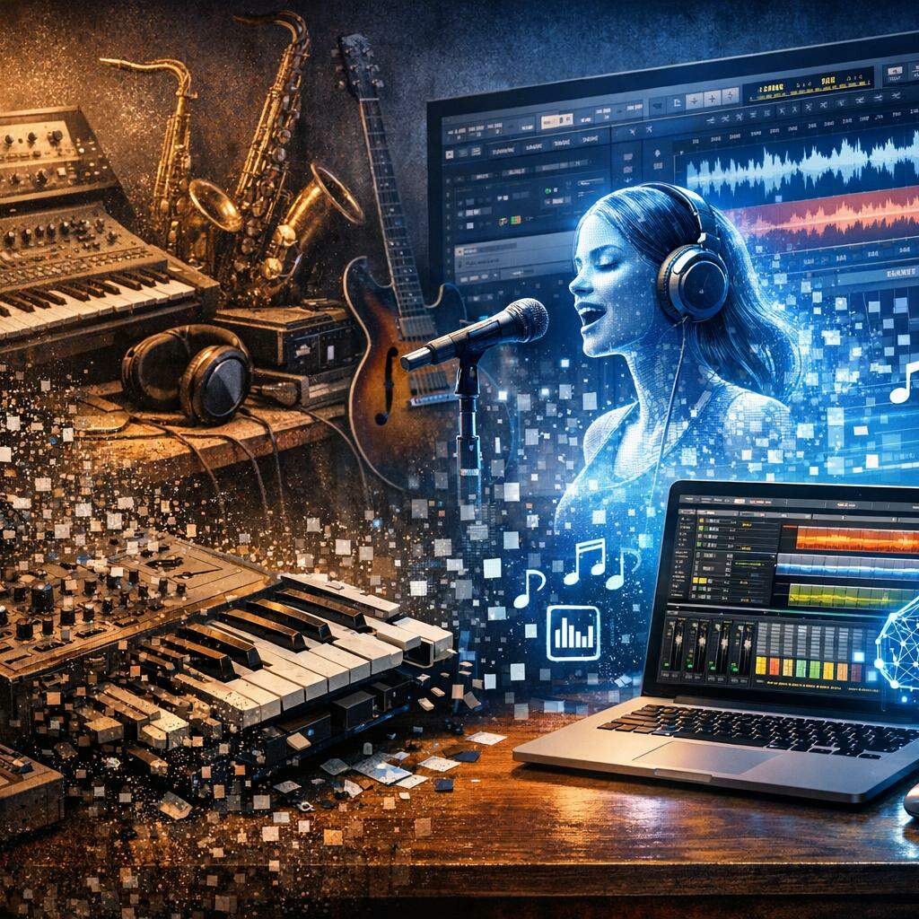 Dei o prompt e a IA fez a canção inteira