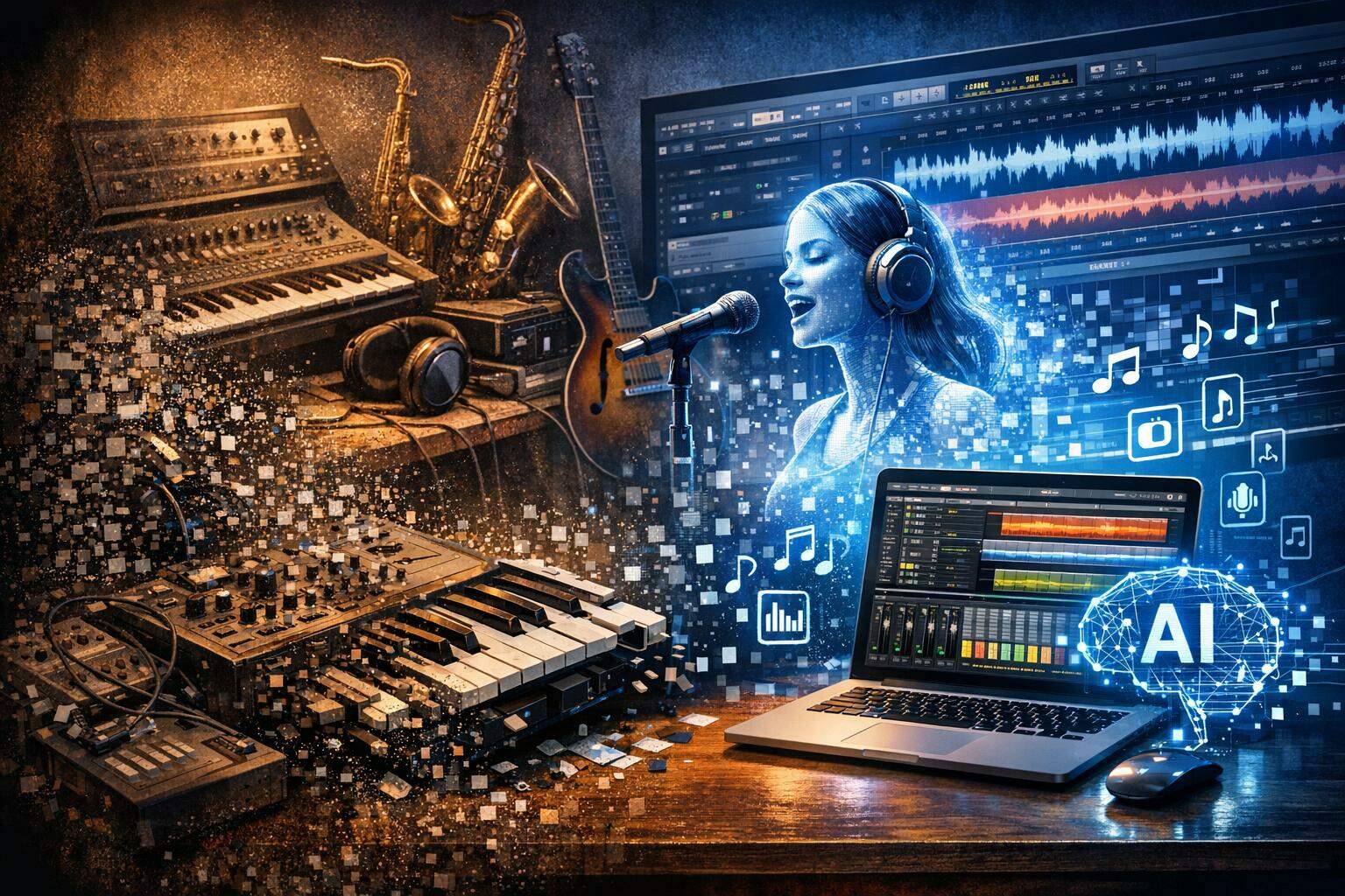 Dei o prompt e a IA fez a canção inteira