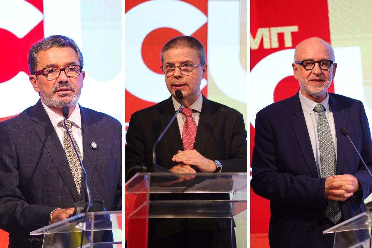 Vital do Rêgo highlighted the role of TCU in expanding legal certainty; Antônio Anastasia cited the strategic importance of the port sector, and Benjamin Zymler emphasized the complexity of planning investments