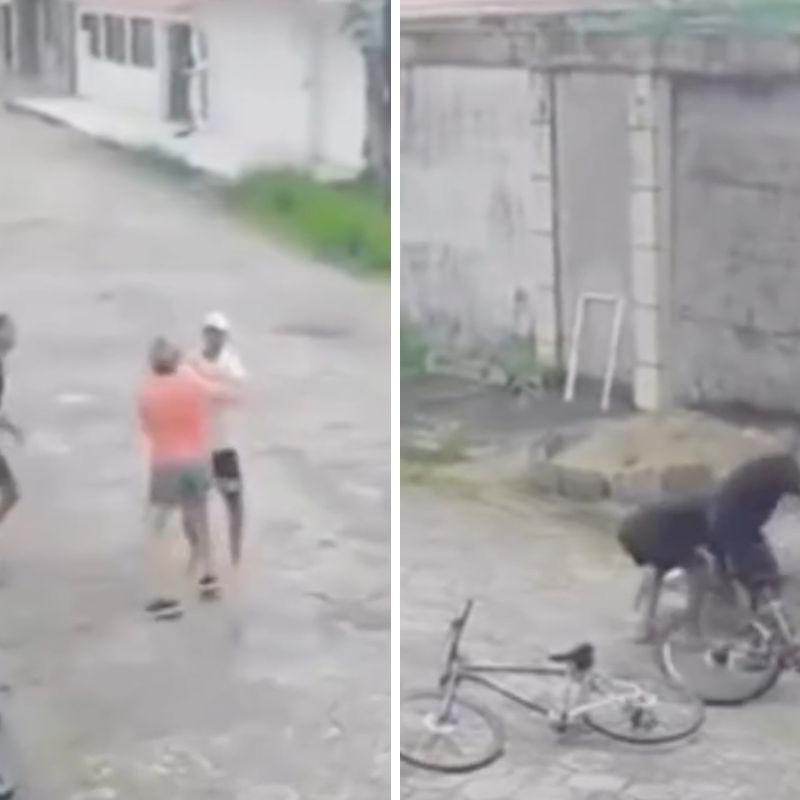 Criminosos chegaram a derrubar vítimas no chão