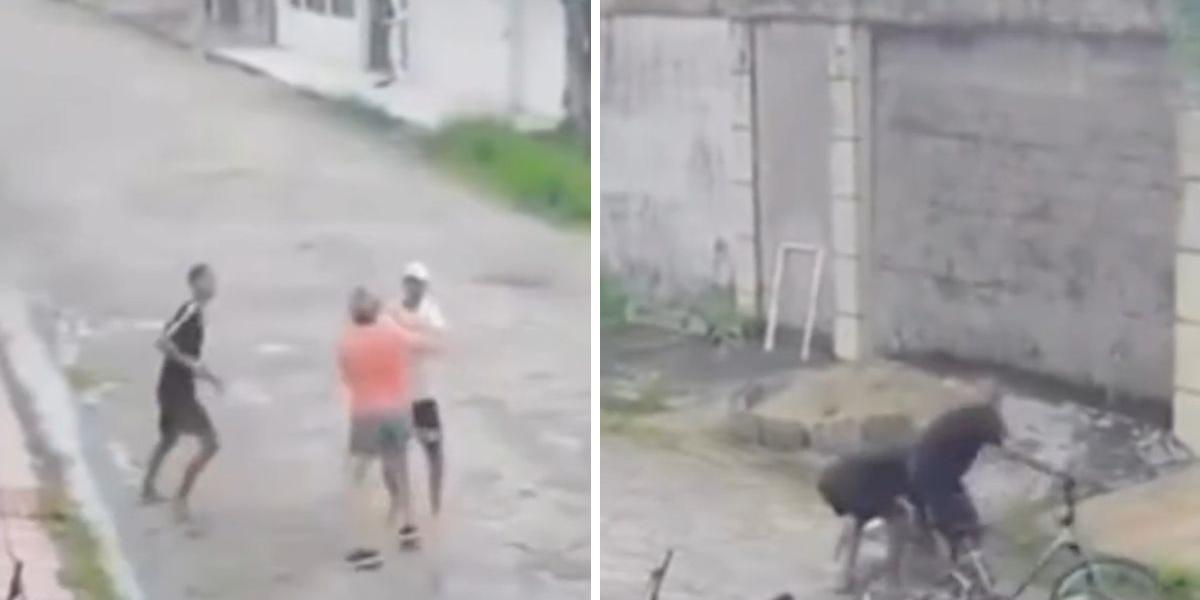 Criminosos chegaram a derrubar vítimas no chão