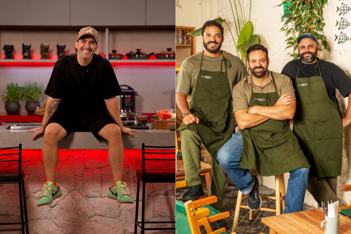 Além do apresentador André Marques (à esquerda), Thiago Castanho, Marcelo Corrêa Bastos e Gustavo Rodrigues (à direita), muitos outros participam do evento