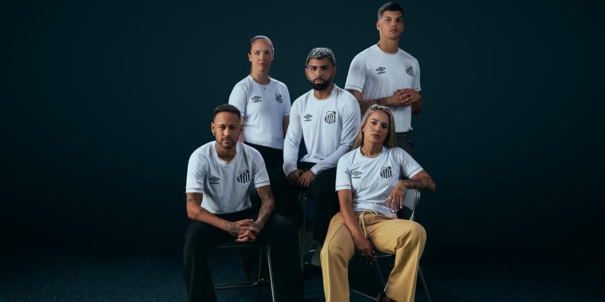Imagens do novo uniforme principal do Santos foram divulgadas nesta quinta (12)