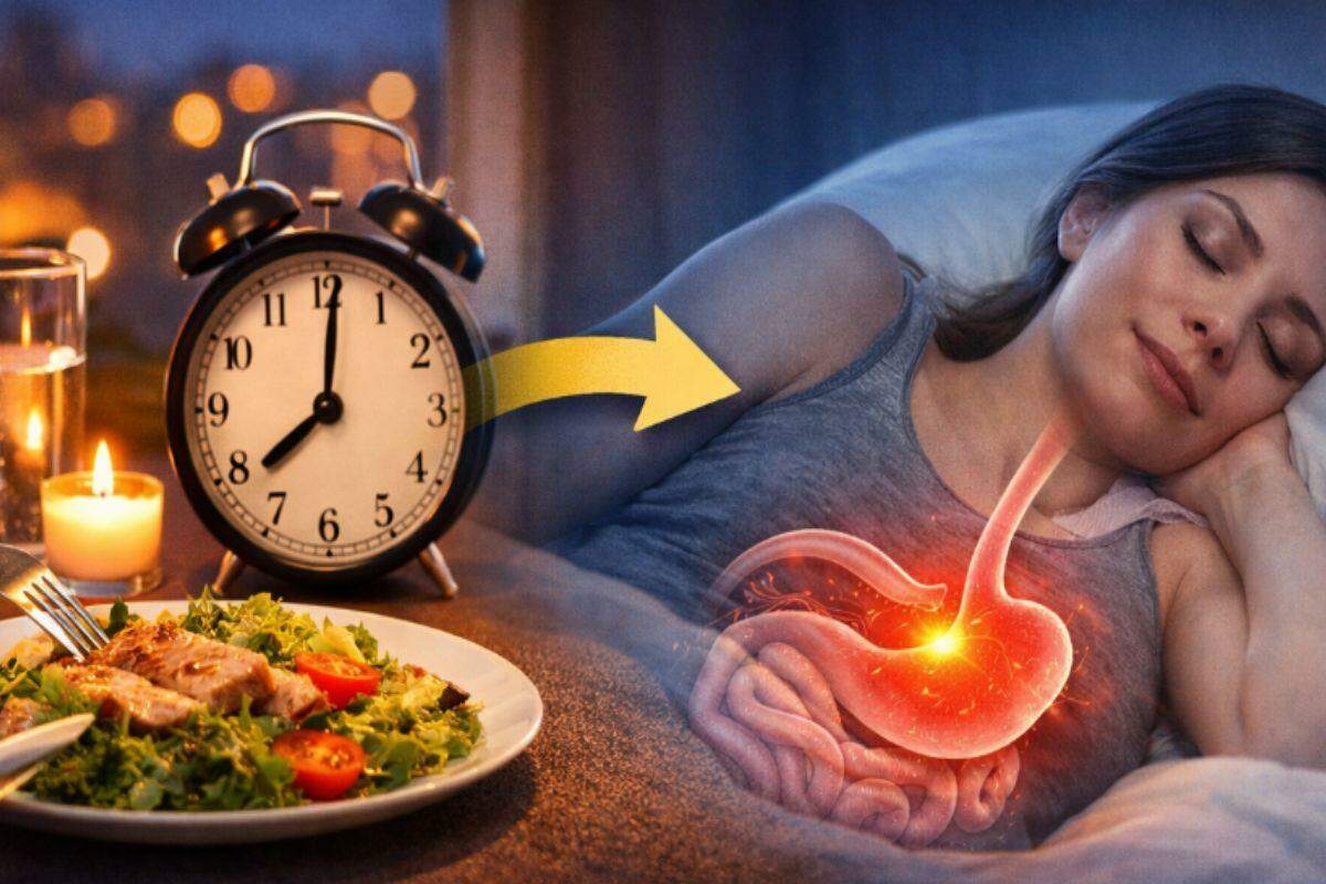 Especialistas recomendam esperar entre 2 e 3 horas após o jantar antes de dormir para facilitar a digestão e reduzir o risco de refluxo e desconfortos durante a noite