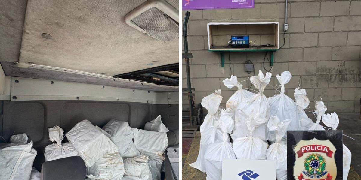 Carga de cocaína estava em forro de teto de caminhão que fazia transporte de contêineres para um navio