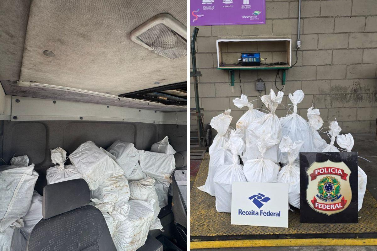 Carga de cocaína estava em forro de teto de caminhão que fazia transporte de contêineres para um navio