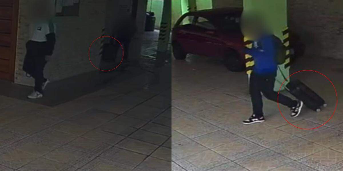 Os homens levaram a mala da mulher e diversos objetos