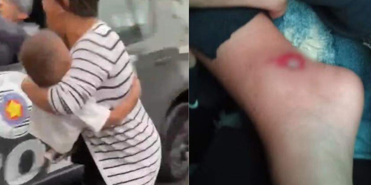 Menino de três anos é atropelada por viatura de PM ao sair de creche em Santos; VÍDEO