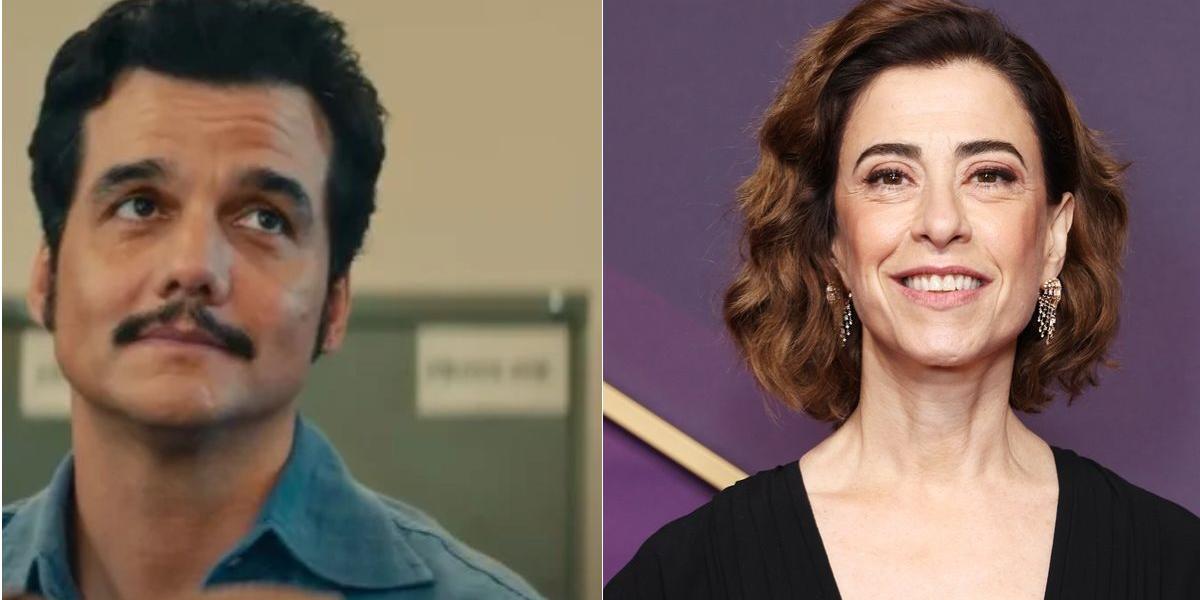 Wagner Moura (esq.) e Fernanda Torres (dir.)