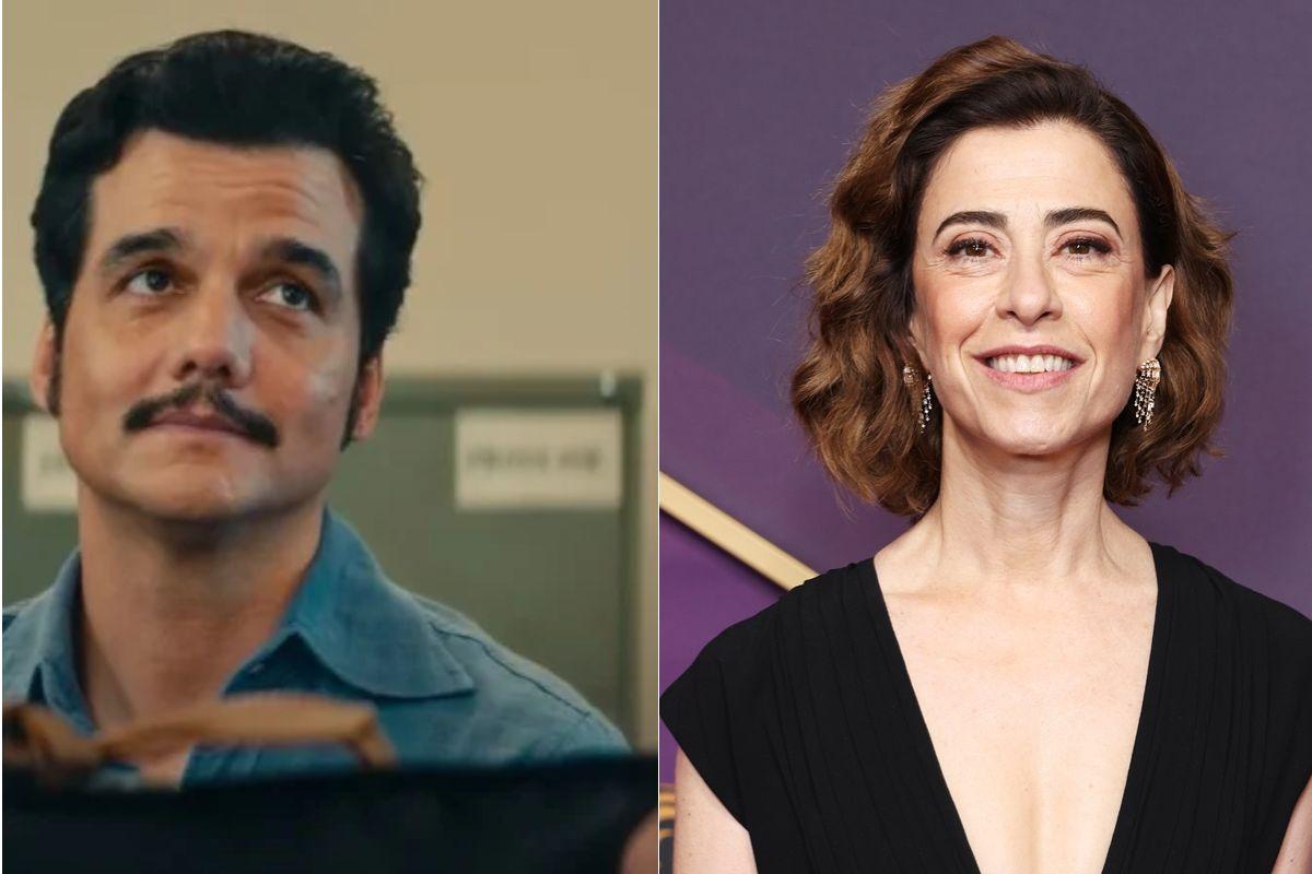 Wagner Moura (esq.) e Fernanda Torres (dir.)