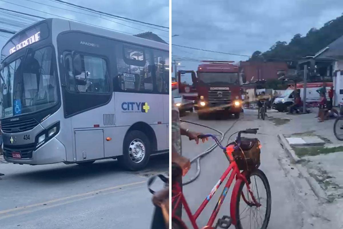 Vítima foi atropelada por ônibus do qual descia, na Avenida Rio Amazonas, em Guarujá