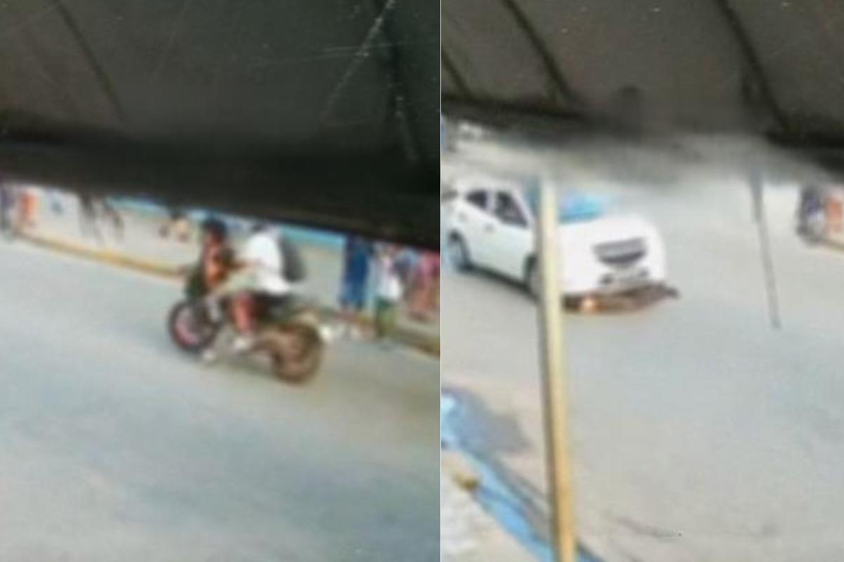 Adolescente é atropelada na saída da escola por motocicleta em alta velocidade em Itanhaém