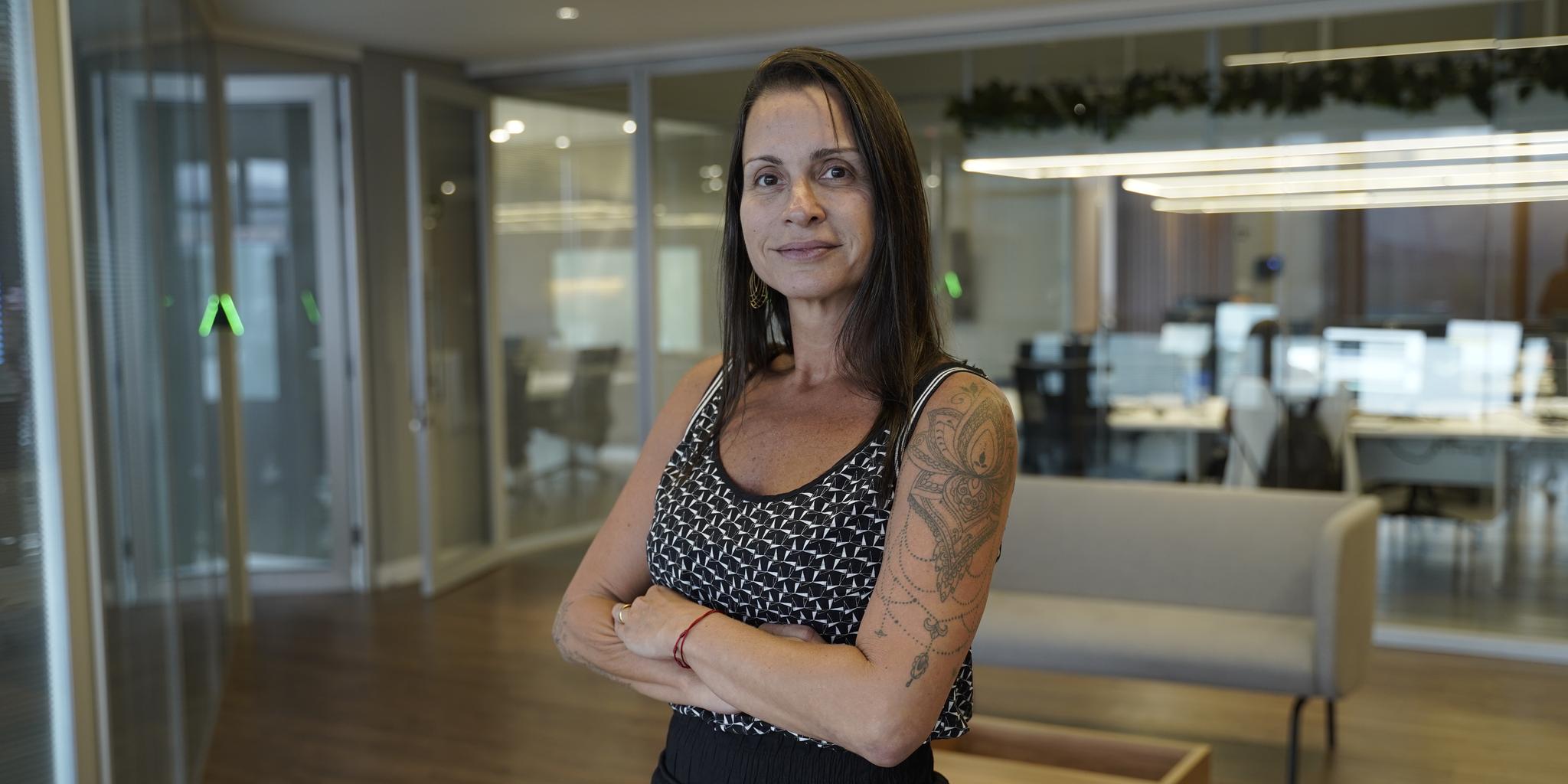 Gerente comercial da Santos Brasil, que possui terminal no Porto de Santos, Evelyn tem 22 anos de carreira