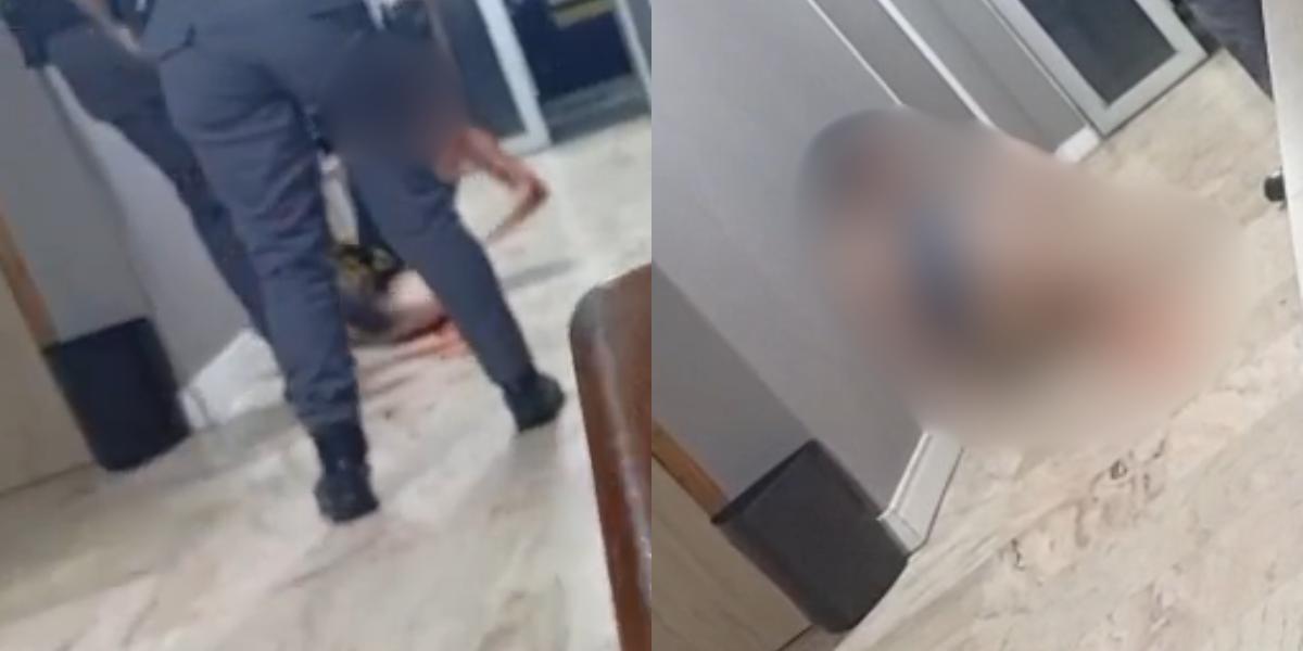 Policial Militar foi filmado dando chute no rosto de mulher em surto psicótico