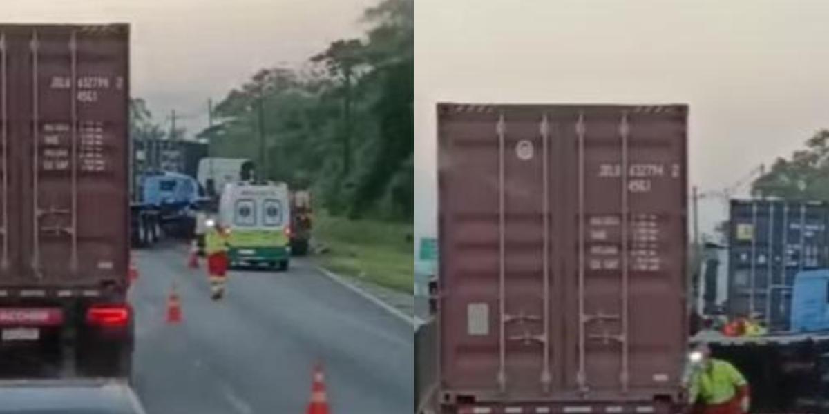 Acidente ocorreu na manhã deste sábado (21) e não deixou feridos