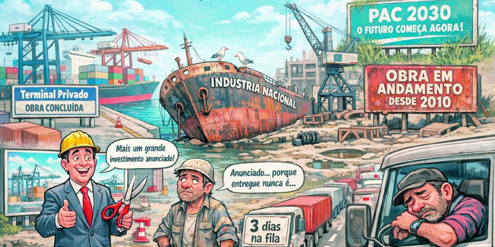 Portos brasileiros: obras travadas e desafios da gestão pública e privada