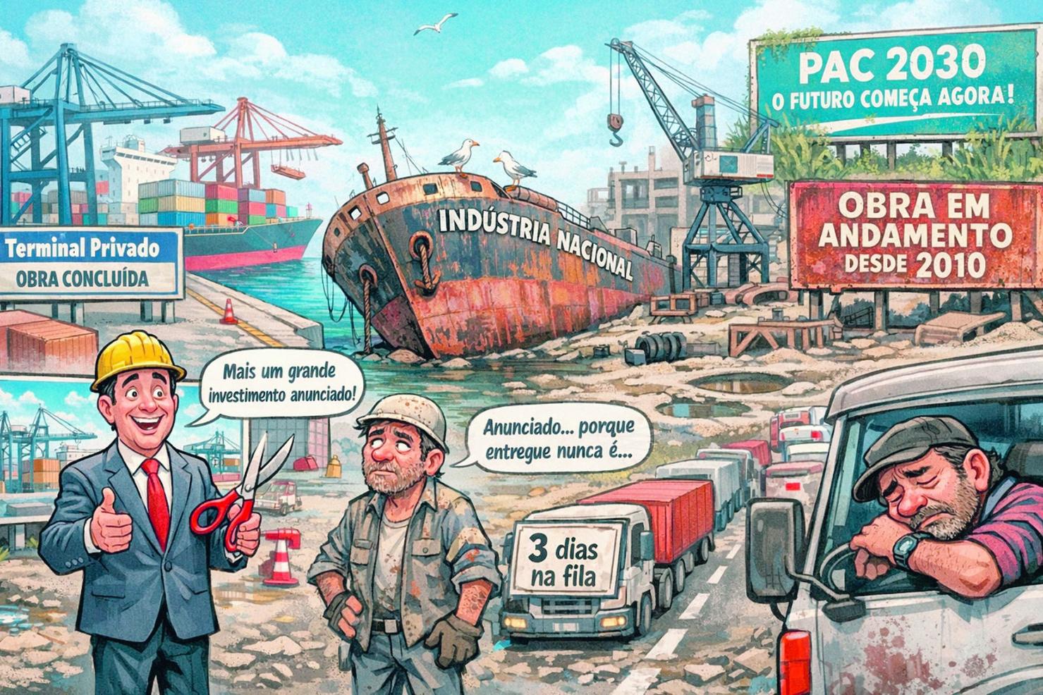 Portos brasileiros: obras travadas e desafios da gestão pública e privada