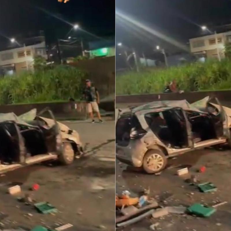 Acidente ocorreu às 19h30 deste domingo; trânsito ficou interditado nas faixas 2 e 3