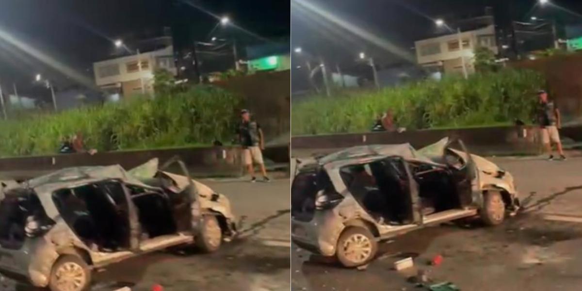 Acidente ocorreu às 19h30 deste domingo; trânsito ficou interditado nas faixas 2 e 3