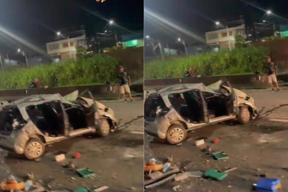 Acidente ocorreu às 19h30 deste domingo; trânsito ficou interditado nas faixas 2 e 3