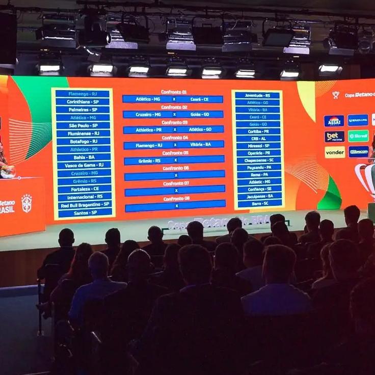 Sorteio na sede da CBF definiu os confrontos da quinta fase da Copa do Brasil