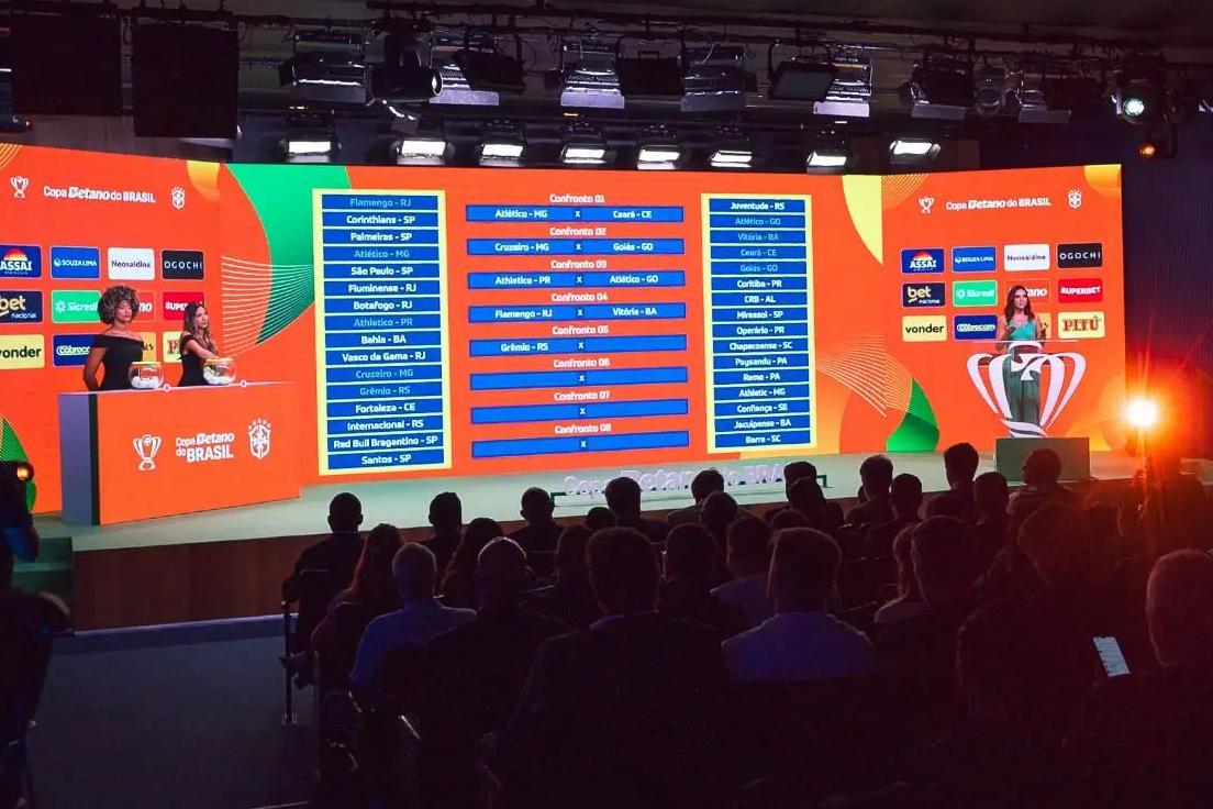 Sorteio na sede da CBF definiu os confrontos da quinta fase da Copa do Brasil
