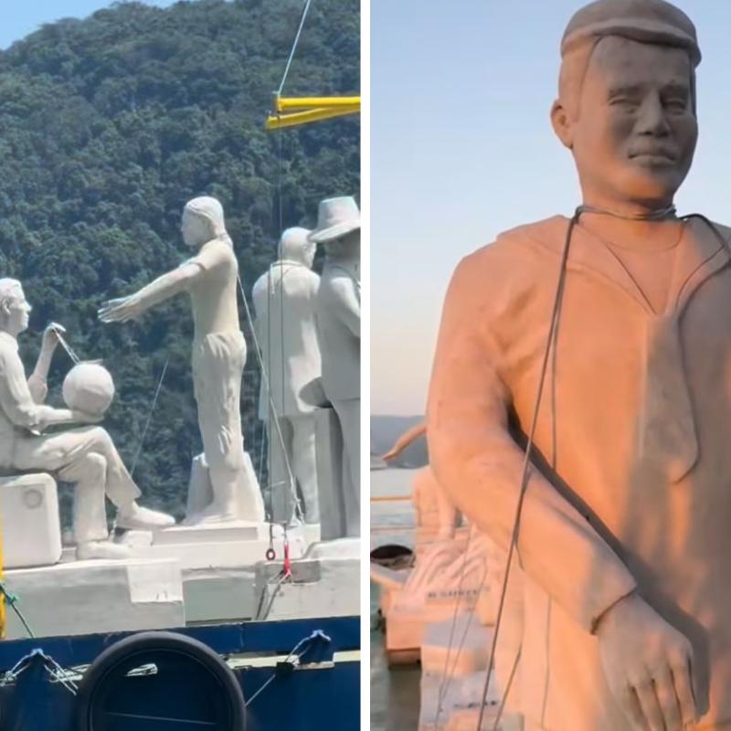 A praia do Guaiúba recebeu 15 esculturas do artista plástico Sarro